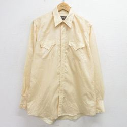 70s ウエスタンシャツ 総柄 イエロー M | 古着