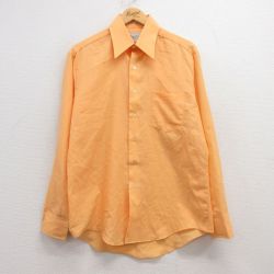 L★古着 Kマート 長袖 シャツ メンズ 70年代 70s オレンジ 25feb21 中古 トップス