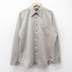 XL★古着 マックレガー 長袖 シャツ メンズ 70年代 70s 薄茶 ブラウン 25aug05 中古 トップス
