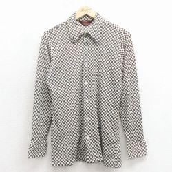【20%OFF】70s 長袖シャツ 花柄 ホワイト S | 古着