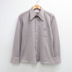 マルボロ 70s 長袖シャツ ブラウンチェック M | 古着