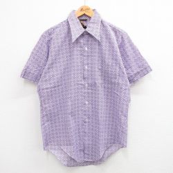 70s 半袖シャツ パープル L | 古着