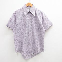 70s 半袖シャツ パープル L | 古着