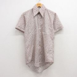 【50%OFF】70s 半袖シャツ ブラウン S | 古着
