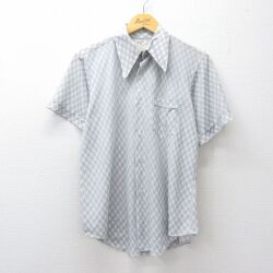 M★古着 半袖 シャツ メンズ 70年代 70s グレー他 26apr27