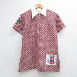 70s 半袖ボウリングシャツ Pizza inn バーガンディ M | 古着