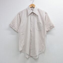 70s 半袖シャツ 花柄 ホワイト L | 古着