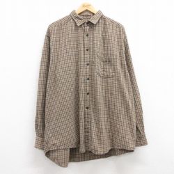 【50%OFF】アメリカンイーグル 長袖シャツ ブラウンチェック メンズXL相当 | 古着