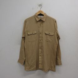 【20%OFF】L★古着 リーバイス Levis 長袖 ブランド シャツ メンズ 90年代 90s ベージュ カーキ 25jan08 中古 トップス