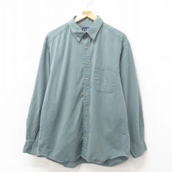 L★古着 ギャップ GAP 長袖 ブランド シャツ メンズ 90年代 90s コットン 緑 グリーン 25feb10 中古 トップス