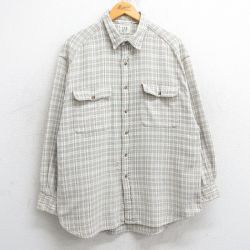 L★古着 ギャップ GAP 長袖 ブランド シャツ メンズ 00年代 00s 緑系他 グリーン チェック 25feb18 中古 トップス