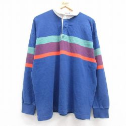 【20%OFF】XL★古着 エルエルビーン LLBEAN 長袖 ブランド ラガー シャツ メンズ 80年代 80s USA製 紺他 ネイビー 25feb25 中古 トップス