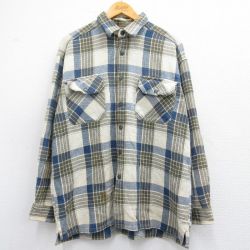 XL★古着 リーバイス Levis 長袖 ブランド シャツ メンズ 00年代 00s コットン 紺他 ネイビー チェック 25feb27 中古 トップス