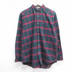 トミーヒルフィガー 90s 長袖シャツ グリーンチェック L | 古着