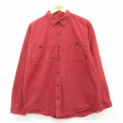 L★古着 パタゴニア patagonia 長袖 ブランド シャツ メンズ オーガニック コットン エンジ系他 チェック 25mar10 中古 トップス