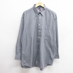トミーヒルフィガー 長袖シャツ ネイビーチェック XL | 古着