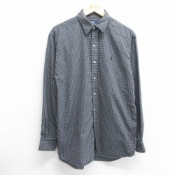 L★古着 ラルフローレン Ralph Lauren 長袖 ブランド シャツ メンズ 90年代 90s LOWELL SPORT コットン 黒他 ブラック チェック 【spe】 25mar11 中古 トップス