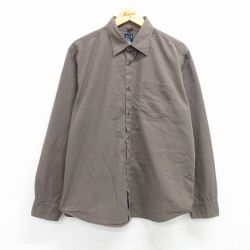 XL★古着 ギャップ GAP 長袖 ブランド シャツ メンズ 00年代 00s 大きいサイズ コットン 茶 ブラウン 25mar15 中古 トップス