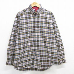 トミーヒルフィガー 90s 長袖シャツ ワンポイントロゴ ネイビーチェック XL | 古着