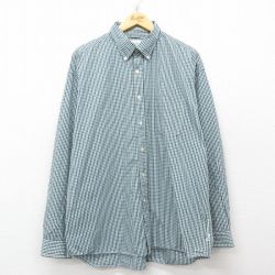 XL★古着 ジェイクルー J.CREW 長袖 ブランド シャツ メンズ 00年代 00s 大きいサイズ コットン ボタンダウン 白他 ホワイト チェック 25mar15 中古 トップス