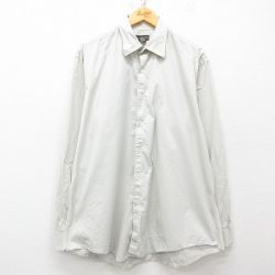 XL★古着 バナナリパブリック BANANA REPUBLIC 長袖 ブランド シャツ メンズ 00年代 00s 大きいサイズ ロング丈 薄グレー系 25mar15 中古 トップス