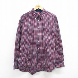 【50%OFF】トミーヒルフィガー 90s 長袖シャツ ワンポイントロゴ ネイビーチェック XL | 古着