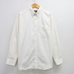 L★古着 ドッカーズ 長袖 ブランド シャツ メンズ 00年代 00s コットン ボタンダウン 生成り 25mar21 中古 トップス
