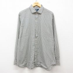 XL★古着 ラルフローレン Ralph Lauren 長袖 ブランド シャツ メンズ 90年代 90s ESTATE SPORT 大きいサイズ コットン 白他 ホワイト チェック 25mar24 中古 トップス