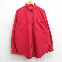 XL★古着 リーバイス Levis 長袖 ブランド シャツ メンズ 00年代 00s 大きいサイズ コットン 赤 レッド 25apr11 中古 トップス