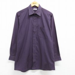 L★古着 ピエールカルダン pierre cardin 長袖 ブランド シャツ メンズ 90年代 90s 紫 パープル 25apr26 中古 トップス