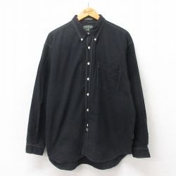 XL★古着 ドッカーズ 長袖 ブランド シャツ メンズ 90年代 90s 大きいサイズ コットン ボタンダウン 黒 ブラック 25may20 中古 トップス