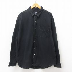 【20%OFF】XL★古着 ギャップ GAP 長袖 ブランド シャツ メンズ 90年代 90s 大きいサイズ 黒 ブラック 【spe】 25may21 中古 トップス