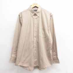 L★古着 チャップス 長袖 ブランド シャツ メンズ ボタンダウン ベージュ カーキ 25may27 中古 トップス