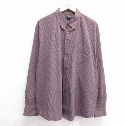 XL★古着 ドッカーズ 長袖 ブランド シャツ メンズ 大きいサイズ ボタンダウン 赤他 レッド チェック 25jun11 中古 トップス