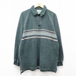 XL★古着 エディーバウアー 長袖 ブランド ラガー シャツ メンズ 00年代 00s ラグラン コットン 緑他 グリーン 【spe】 25jun11 中古 トップス