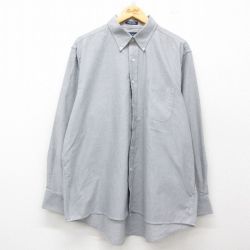 【50%OFF】XL★古着 チャップス 長袖 ブランド シャツ メンズ 大きいサイズ ボタンダウン グレー 25jun11 中古 トップス