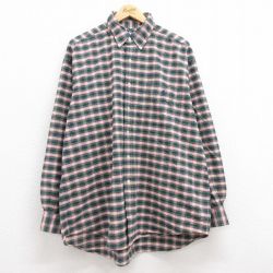 ラルフローレン 90s 長袖シャツ ワンポイントロゴ グリーンチェック XL | 古着
