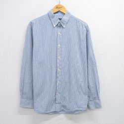 XL★古着 ノーティカ NAUTICA 長袖 ブランド シャツ メンズ 大きいサイズ ボタンダウン 白他 ホワイト チェック 25jun30 中古 トップス
