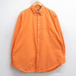 XL★古着 ギャップ GAP 長袖 ブランド シャツ メンズ 00年代 00s 大きいサイズ コットン ボタンダウン オレンジ 25jul02 中古 トップス
