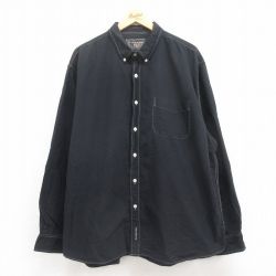 【50%OFF】XL★古着 アバクロンビー Abercrombie&fitch 長袖 ブランド シャツ メンズ 90年代 90s コットン ボタンダウン 黒 ブラック 25jul29 中古 トップス