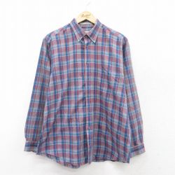 【50%OFF】L★古着 リーバイス Levis 長袖 ブランド シャツ メンズ 00年代 00s 紺他 ネイビー チェック 25aug22 中古 トップス