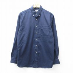 L★古着 エルエルビーン LLBEAN 長袖 ブランド シャツ メンズ 00年代 00s コットン ボタンダウン 紺 ネイビー 25sep02 中古 トップス