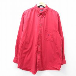ノーティカ 90s 長袖シャツ ワンポイント レッド XL | 古着