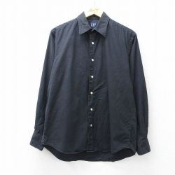【20%OFF】M★古着 ギャップ GAP　長袖 ブランド シャツ メンズ 00年代 00s 黒 ブラック 25sep02 中古 トップス