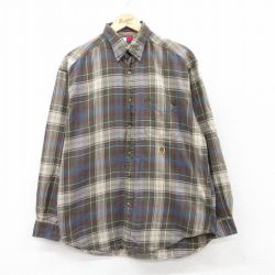 【50%OFF】トミーヒルフィガー 90s 長袖シャツ ワンポイントロゴ カーキ XL | 古着