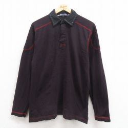 S★古着 ランズエンド 長袖 ブランド ラガー シャツ メンズ コットン エンジ系他 25sep05 中古 トップス