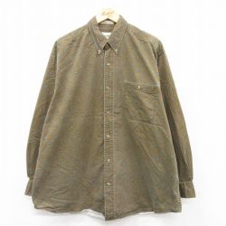 【50%OFF】エディーバウアー 00s 長袖シャツ 総柄 ブラウン XL | 古着