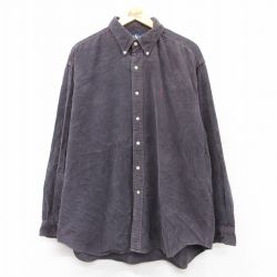 ラルフローレン 90s 長袖シャツ ワンポイントロゴ ブラック XL | 古着