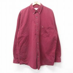 【50%OFF】エディーバウアー 00s 長袖シャツ 鳥 バーガンディ XL | 古着