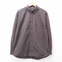 【50%OFF】ドッカーズ 長袖シャツ チェック バーガンディ XL | 古着